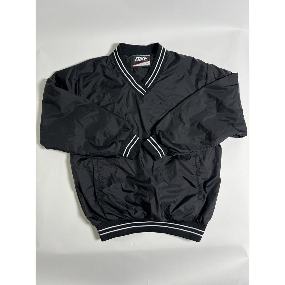 Bike Athletic Women’s Black Nylon Windbreaker Pullover Jacket Size L Lightweight